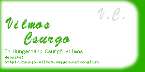 vilmos csurgo business card