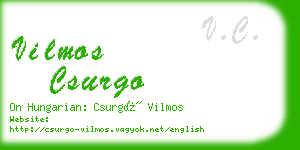 vilmos csurgo business card